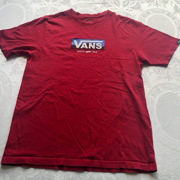 Vans Off The Wall Red Graphic T-Shirt Junior Boys Size M(10-12) Classic-Fit Tee - Picture 10 of 13